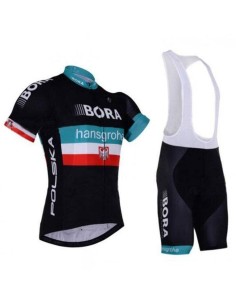 Conjunto de ciclismo corto Garmin Bora Poland, comodidad y estilo para tus paseos