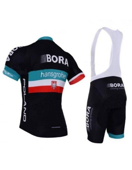 Conjunto de ciclismo corto Garmin Bora Poland, comodidad y estilo para tus paseos