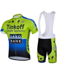 Conjunto de Ciclismo Corto Saxo Bank para el Verano: Comodidad y Estilo en Cada Pedalada