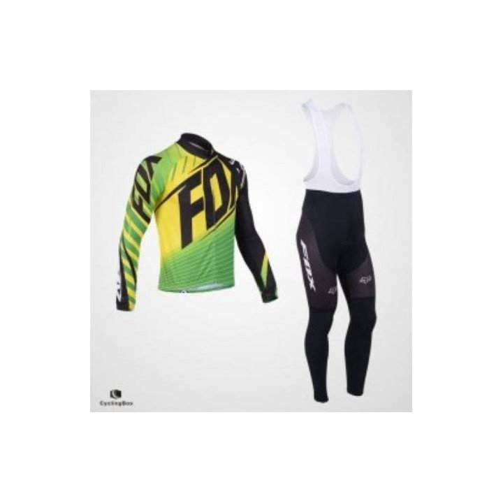 Ropa de ciclismo de invierno con tirantes FOX, comodidad y estilo en cada pedaleo