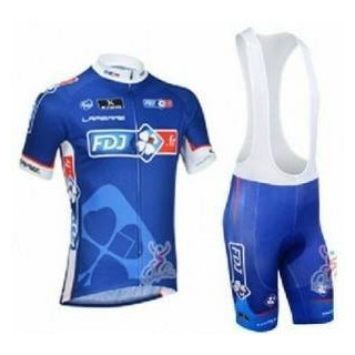 Conjunto de ciclismo corto FDJ para el verano, cómodo y fresco