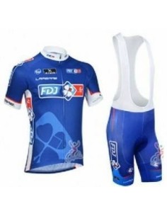 Conjunto de ciclismo corto FDJ para el verano, cómodo y fresco