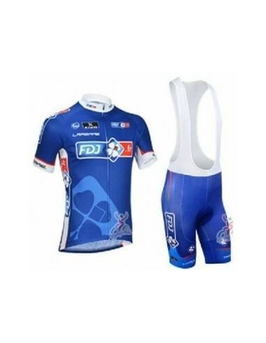 Conjunto de ciclismo corto FDJ para el verano, cómodo y fresco