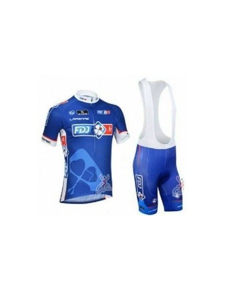 Conjunto de ciclismo corto FDJ para el verano, cómodo y fresco