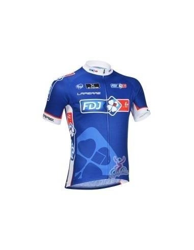 Conjunto de ciclismo corto FDJ para el verano, cómodo y fresco