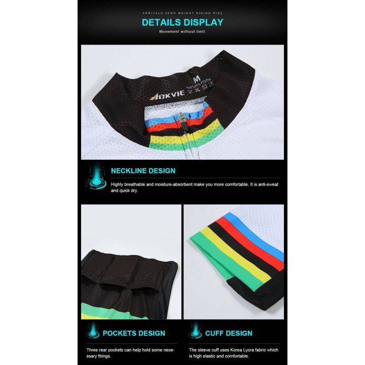 Conjunto de ciclismo corto Jokvie para el verano, comodidad y frescura aseguradas