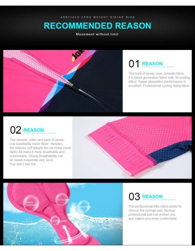 Conjunto de Ciclismo Corto para Mujer Jokvie: Comodidad y Estilo en Cada Paseo