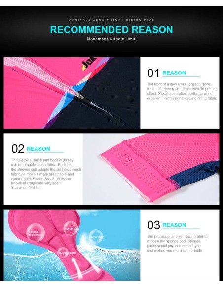 Conjunto de Ciclismo Corto para Mujer Jokvie: Comodidad y Estilo en Cada Paseo