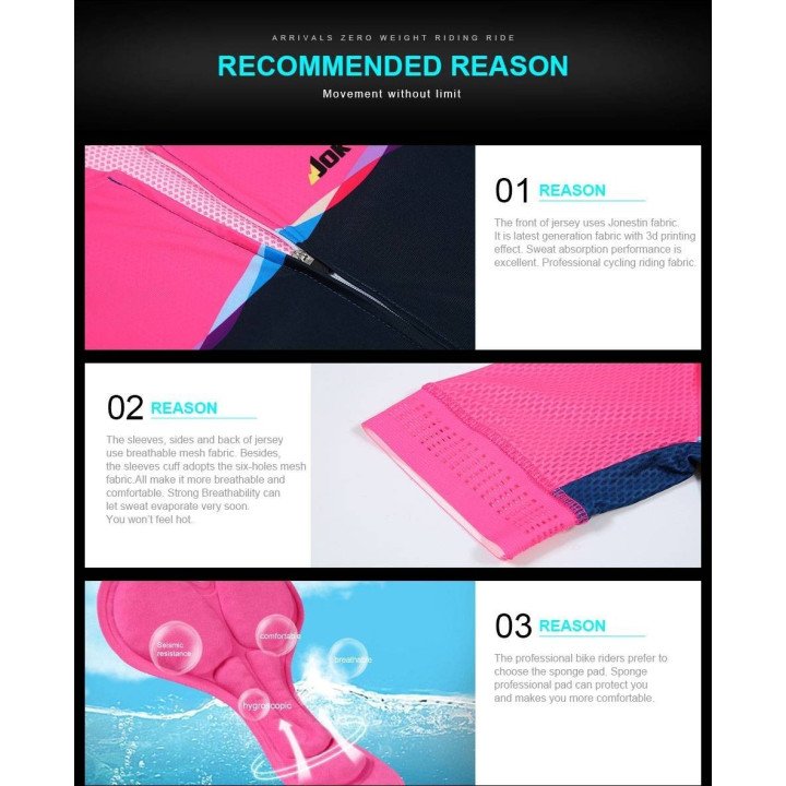 Conjunto de Ciclismo Corto para Mujer Jokvie: Comodidad y Estilo en Cada Paseo