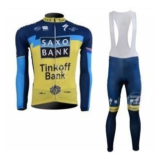 Conjunto de Ropa de Ciclismo de Invierno Saxo Bank: Comodidad y Estilo para tus Pedaladas