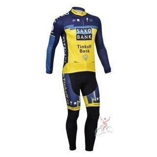Ropa de ciclismo de invierno Saxo Bank para entrenar cómodo y seco