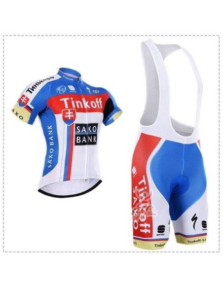 Conjunto de ciclismo corto Saxo Bank para un verano fresco y cómodo