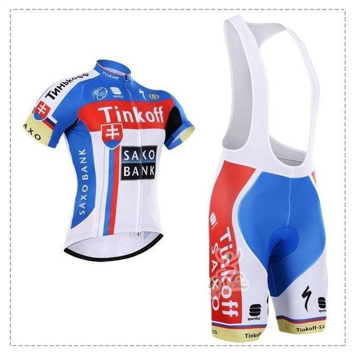 Conjunto de ciclismo corto Saxo Bank para un verano fresco y cómodo