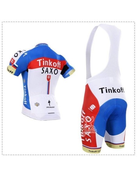 Conjunto de ciclismo corto Saxo Bank para un verano fresco y cómodo