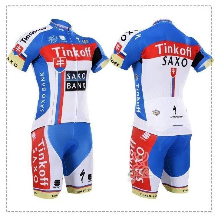 Conjunto de ciclismo corto Saxo Bank para un verano fresco y cómodo