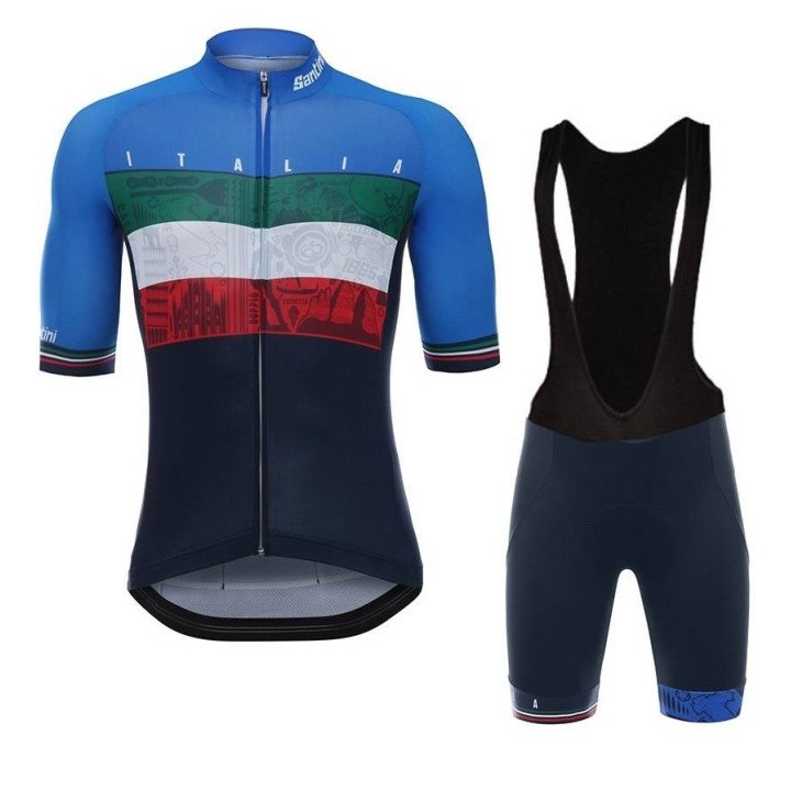 Ropa de ciclismo de verano con tirantes Italia para un pedaleo cómodo y fresco