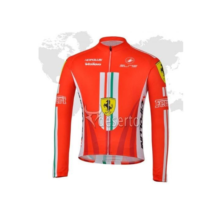 Maillot largo Ferrari para ciclistas: comodidad y estilo en cada pedalada