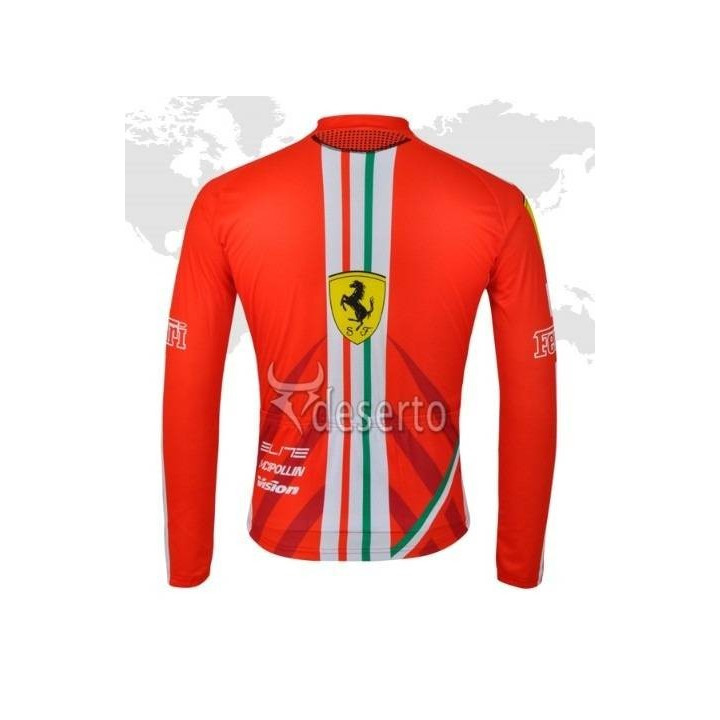 Maillot largo Ferrari para ciclistas: comodidad y estilo en cada pedalada