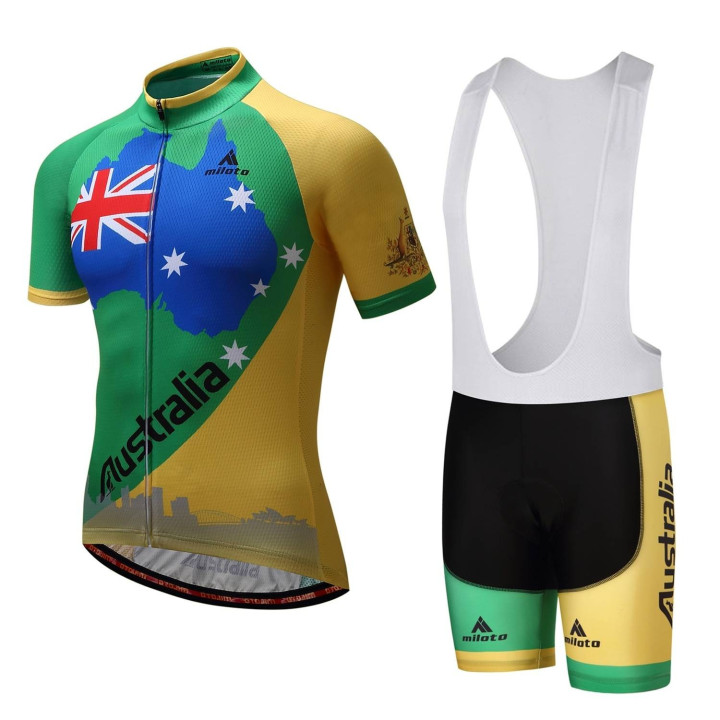 Conjunto de ciclismo corto Miloto Australia para el verano