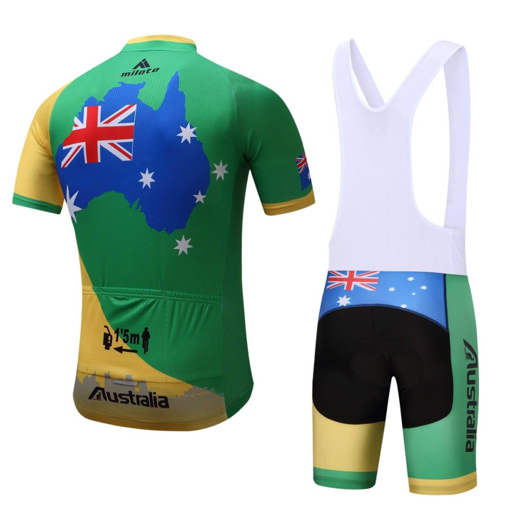 Conjunto de ciclismo corto Miloto Australia para el verano