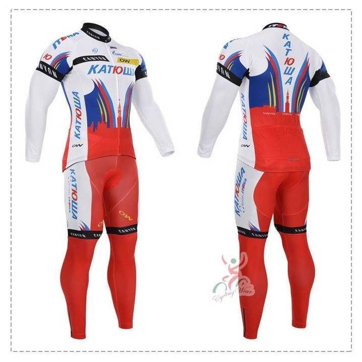 Ropa térmica de ciclismo Katusha con tirantes para estar cómodo en cualquier clima