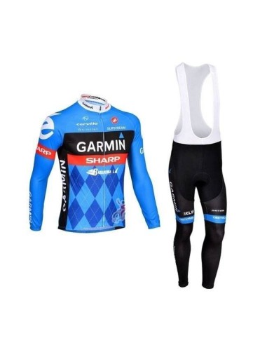 ropa térmica de ciclismo Garmin con tirantes para mantenerte cómodo y seco