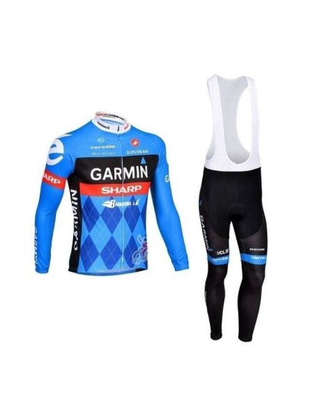 ropa térmica de ciclismo Garmin con tirantes para mantenerte cómodo y seco