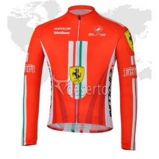 Maillot largo térmico Ferrari para ciclistas: comodidad y tecnología en una sola prenda