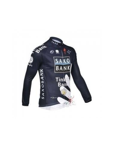 Ropa térmica Saxo Bank para ciclistas que buscan comodidad y estilo