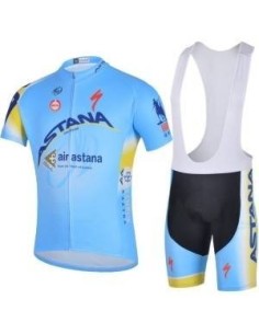 Conjunto de ciclismo corto Astana para el verano: comodidad y estilo en tus paseos