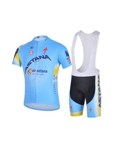 Conjunto de ciclismo corto Astana para el verano: comodidad y estilo en tus paseos