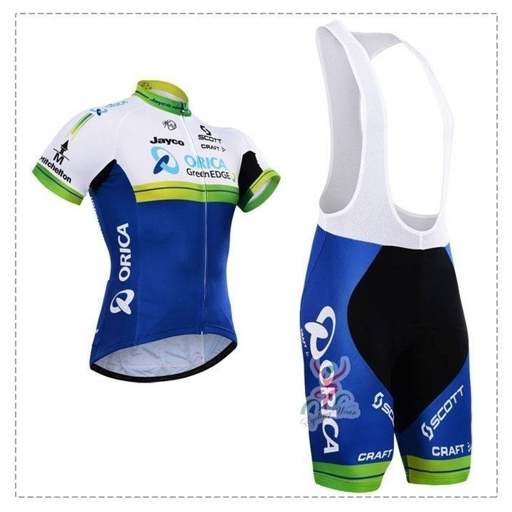 Conjunto de ciclismo corto Orica GreenEdge para un verano fresco y cómodo