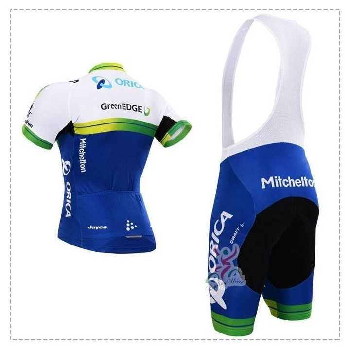 Conjunto de ciclismo corto Orica GreenEdge para un verano fresco y cómodo