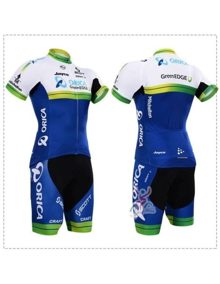 Conjunto de ciclismo corto Orica GreenEdge para un verano fresco y cómodo