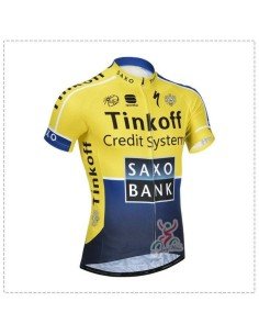 Maillot Ciclista Corto Saxo Bank: Comodidad y Rendimiento para Ciclistas