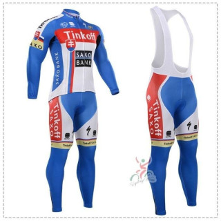 Ropa térmica de ciclismo Saxo Bank con tirantes para mantenerte cómodo y seco