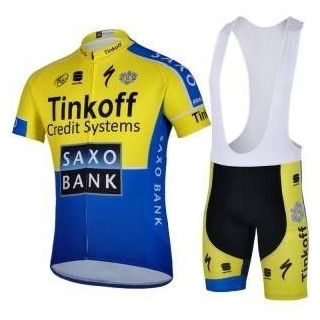 Conjunto de Ciclismo de Verano Saxo Bank: Comodidad y Estilo para tus Paseos