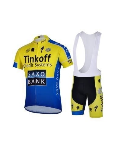 Conjunto de Ciclismo de Verano Saxo Bank: Comodidad y Estilo para tus Paseos