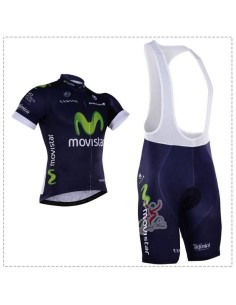 Conjunto de ciclismo corto Movistar para un verano fresco y cómodo