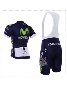 Conjunto de ciclismo corto Movistar para un verano fresco y cómodo 2