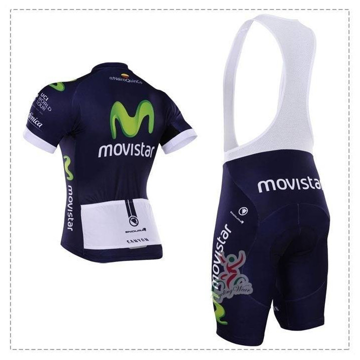 Conjunto de ciclismo corto Movistar para un verano fresco y cómodo