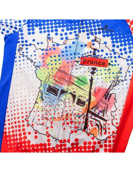 Conjunto de ciclismo corto Miloto France para un verano cómodo y fresco