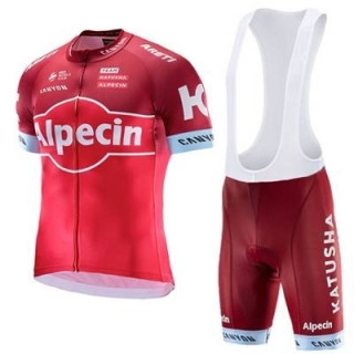 Conjunto de ciclismo corto Alpecin Katusha para el verano, comodidad y frescura en cada pedalada
