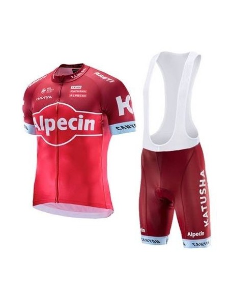 Conjunto de ciclismo corto Alpecin Katusha para el verano, comodidad y frescura en cada pedalada