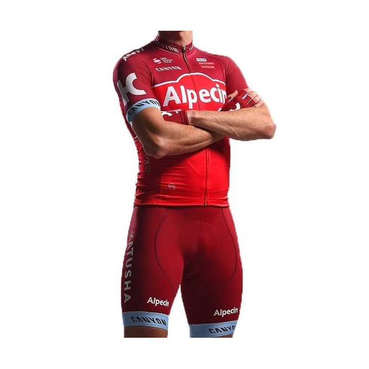 Conjunto de ciclismo corto Alpecin Katusha para el verano, comodidad y frescura en cada pedalada