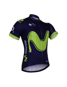 Maillot ciclista corto Movistar para un pedaleo cómodo y fresco