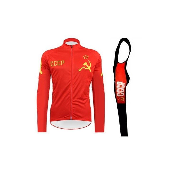 Ropa térmica de ciclismo CCCP con tirantes para estar cómodo y fresco