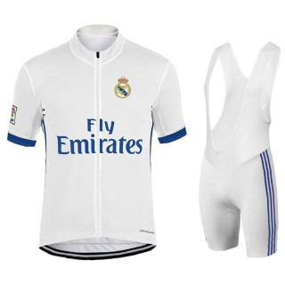 Conjunto corto de ciclismo Équipe Real Madrid Fly Emirates para un verano cómodo