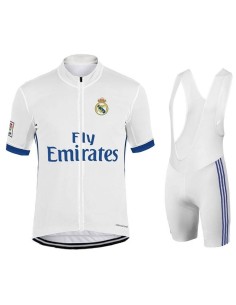 Conjunto corto de ciclismo Équipe Real Madrid Fly Emirates para un verano cómodo