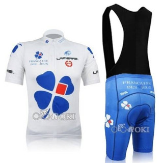 Conjunto de ciclismo corto con tirantes fdj: comodidad y frescura para tus paseos